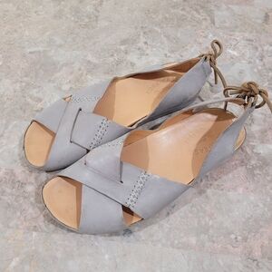 Kork-Ease Rebecca Leather Sandal Grey Size 8 Boho Neutral
